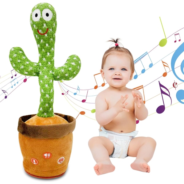 Kaktusleker lærer å snakke, synge, danse, svaie, plysjleker, pedagogiske leker Dancing Cactus