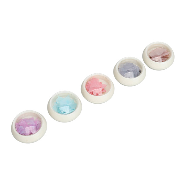 5 st Nail Art Skalflingor Oregelbundna Skivor Skalpaljetter Nail Art Dekoration Manikyr Tillbehör Vit Ask