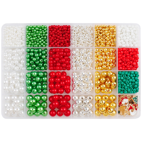 Nye 24 Grid Christmas Beads DIY Accessories Armbånd Candy A