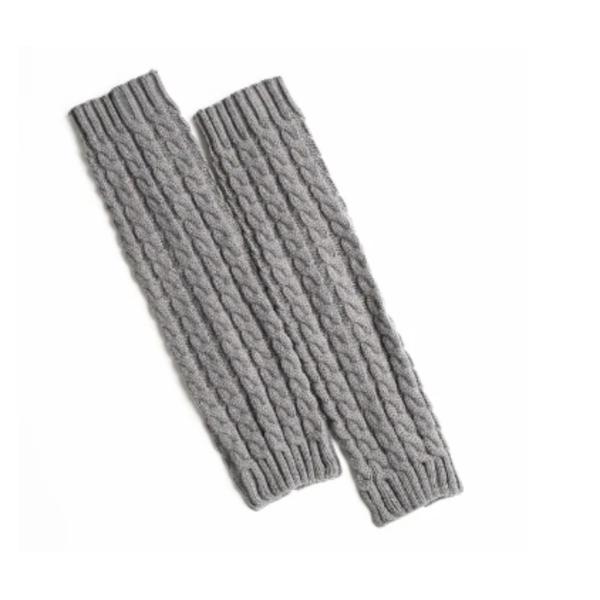 Varma stickade benvärmare 1 par grey