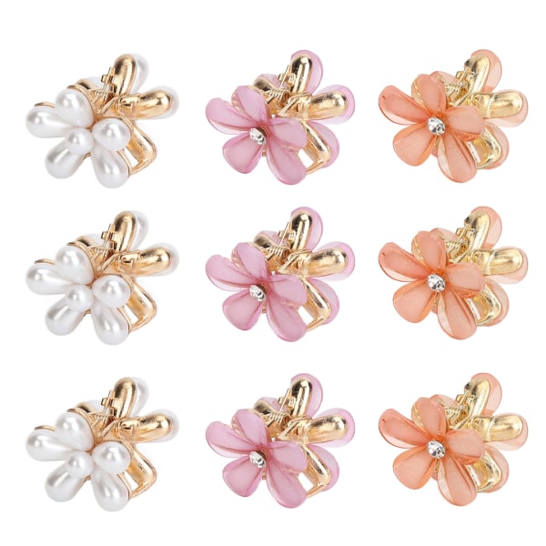 18 stk Mini Blomster Hårklipp Små Blomster Hårklemmer Alle Matchende Søte Hårklipp for Jenter Kvinner