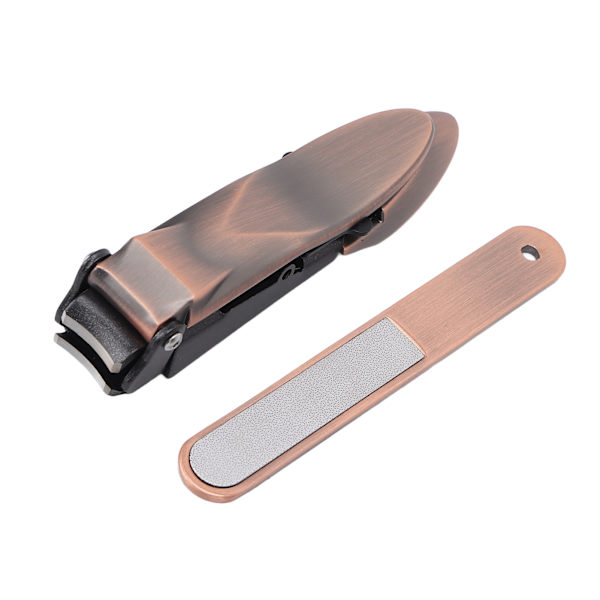 Professionell 2-pack nagelklippare Set Rostfritt Stål Fingernagelklippare Klippare Brons