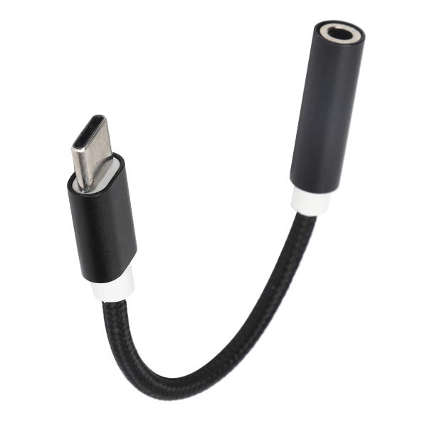 Type C til 3,5 mm Aux Audio Adapter Flettet Audio Headset Adapter til Letv / XiaomiBlack