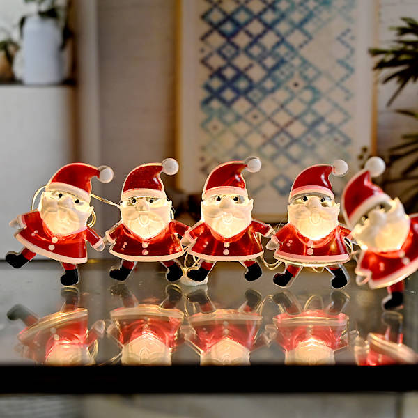LED Julepynt Julenisse Ferie Atmosfære Layout Juletræ Ornamentale Festoon Lampelys Warm White USB-2M20led