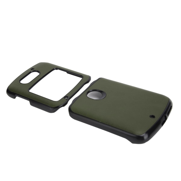 Mobiltelefon Case Stötsäker telefon läder cover för Motorola Razr 5GGreen