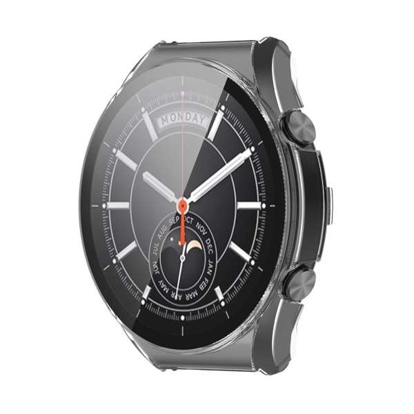 PC-ram med härdat glas kompatibel med Xiaomi Watch S1 Smartwatch Stötsäker skyddande fodral