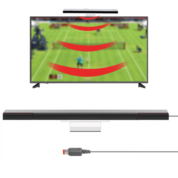Sensor Bar, trådbunden sensorbar, med stativ för Wii-konsol