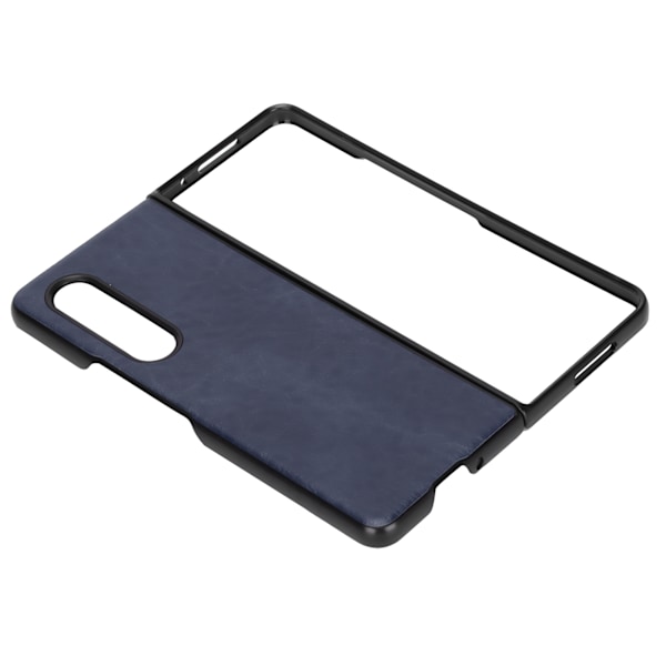 Läderfodral för Smartphone Stötsäkert Skyddande Skal för Samsung Galaxy Z Fold 3 Blå
