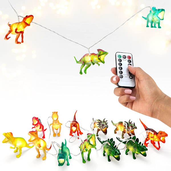 Dinosaurie ljus slinga batteridriven dino lampor 12 ljus
