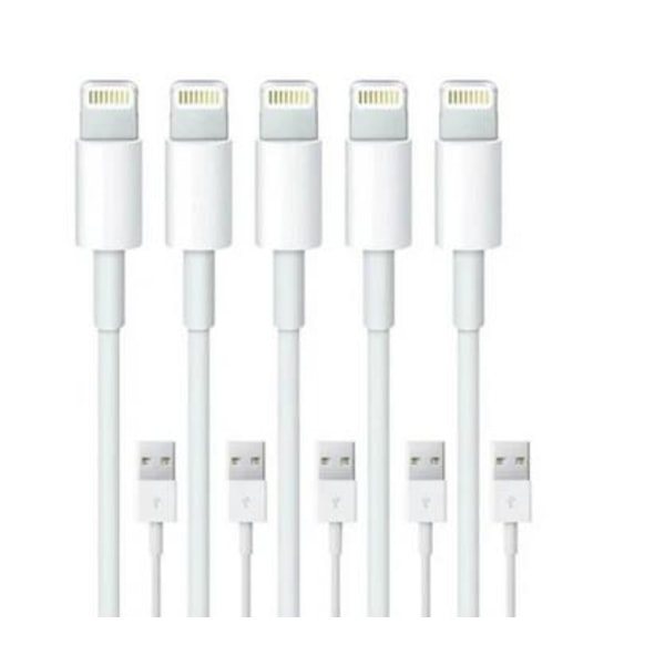 5-pack Lightning Laddare iPhone 13/12/11/Xs/Max/X/8/7/6/5SE