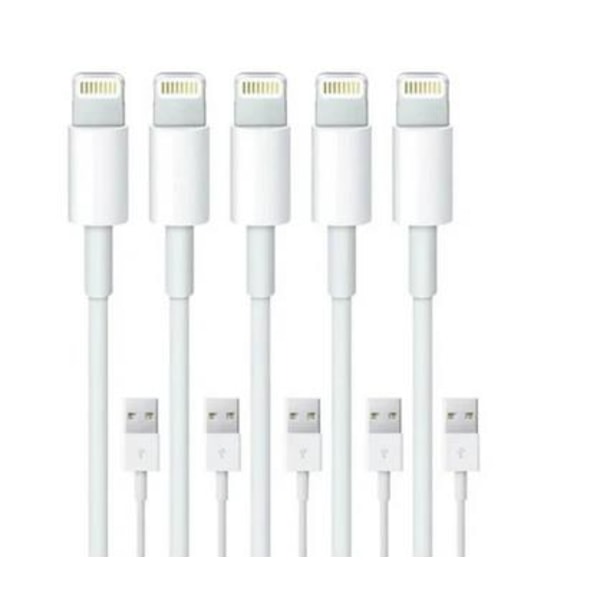 5-pack Lightning laddare iPhone 13/12/11/ Xs/Max/X/8/7/6/5SE