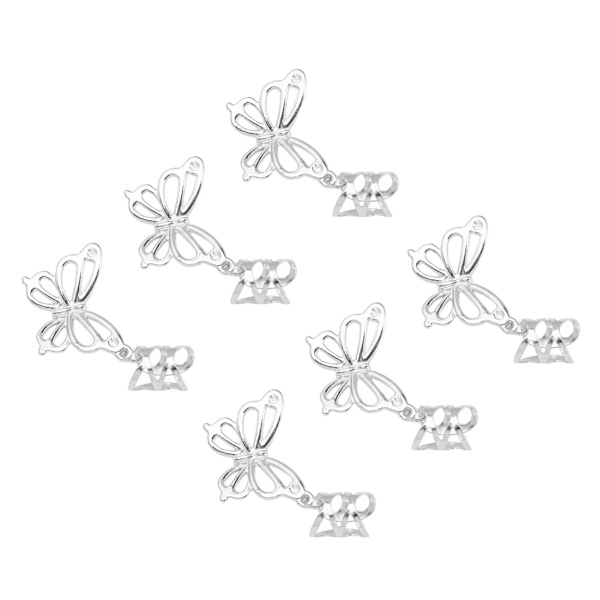 20 kpl perhosriipuksia, seoskoristeita, DIY-korutarvikkeita kaulakoruun, rannekoruun, dreadlockseihin, hopea