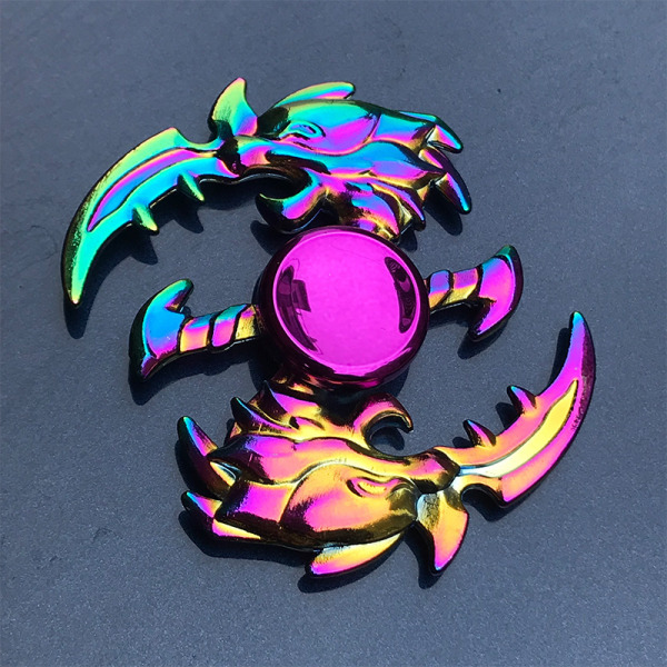 Metallisk Färgglad Legering Fingertopp Gyro Fingerrotation Användbar Verktyg för Tryckreducering Colorful-Bright 108