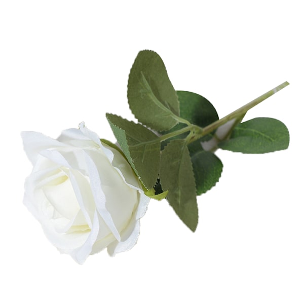Simulerad Silke Rosor Hem Vardagsrum Simulation Blommor Dekorativa Ornament Artificiella Enskilda Silke Rosor Vita