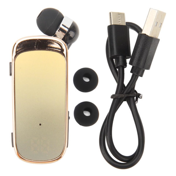 Retrakbara trådlösa hörlurar Bluetooth 5.2 öronsnäckor Clip On öronmussla bekvämt headset för utomhussporter körning gradient gul