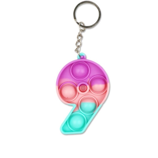 14 stycken silikon fidget leksakspendant pop leksak