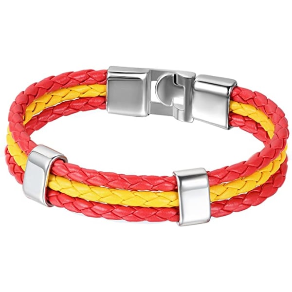2 st. VM-flagga Läderarmband