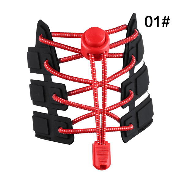 Lazy snørebånd, børnesikkerhed, ingen behov for at binde snørebånd, spænde med hvide prikker, elastisk reb, sports snørebånd Red 120cm
