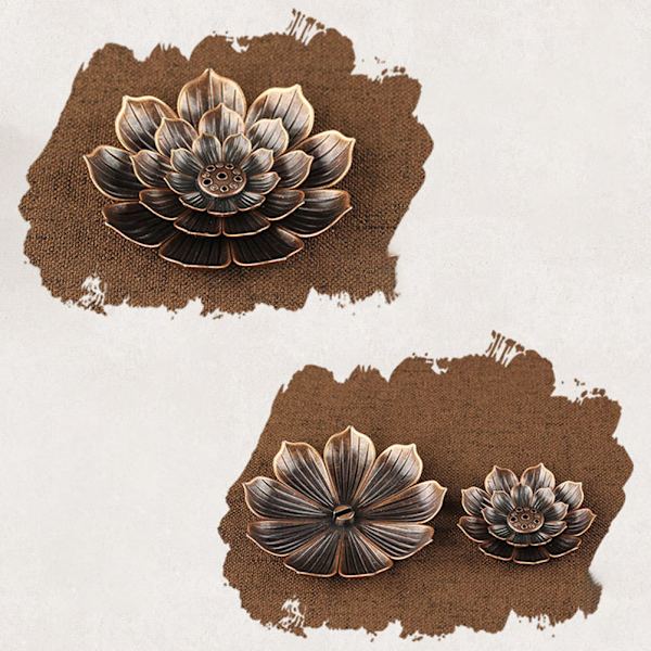 Lotus Rökelsehållare i Zinklegering med Flera Hål, Rökelsepinnehållare, Askfångare