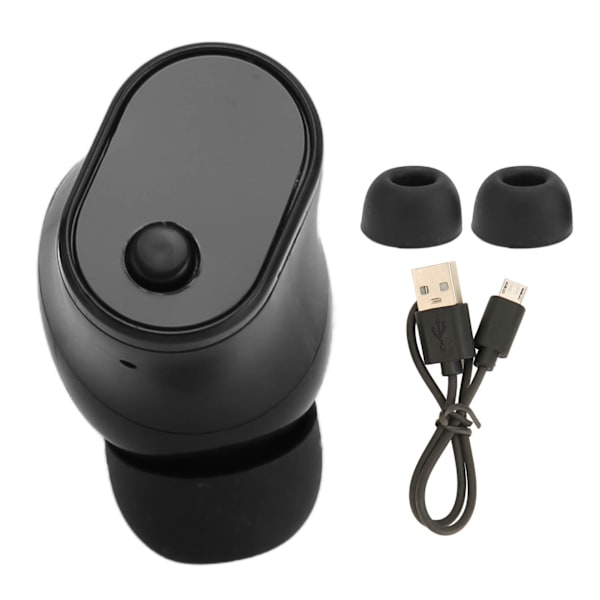 Enkel Bluetooth Mini Earbuds Bluetooth 5.2 Støjreduktion Ergonomisk Digitalt Display Enkelt Øre Trådløs Hovedtelefon