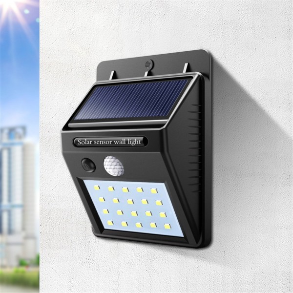 1Pc Motion Solar Light LED utomhus vattentät trådlös vägglampa
