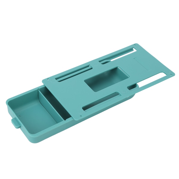 Piilolaatikon muovinen säilytyslaatikko, jossa kahvapöydän pohja, pasta-meikkiharjan case