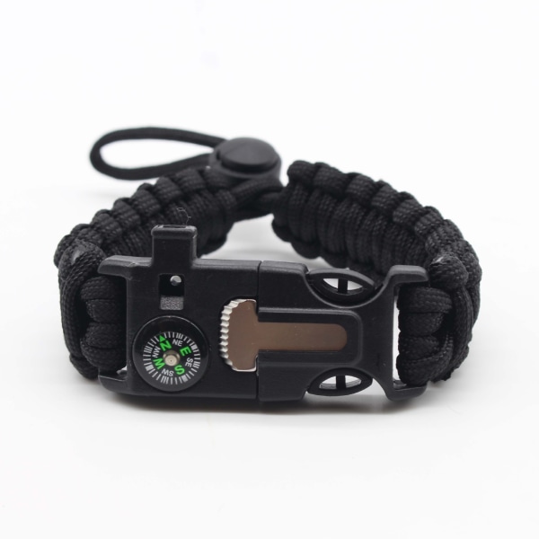 Armband Multifunktionell Justerbar Bälte Utomhus Armband Vildmarksöverlevnad Fem-i-ett Justering Vävd Handrem Army Green