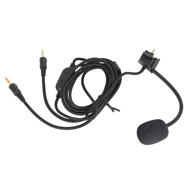 Ersättningskabel för mikrofon, brusreducerande mikrofonkabel med volymjustering och tyst knapp för spelheadset