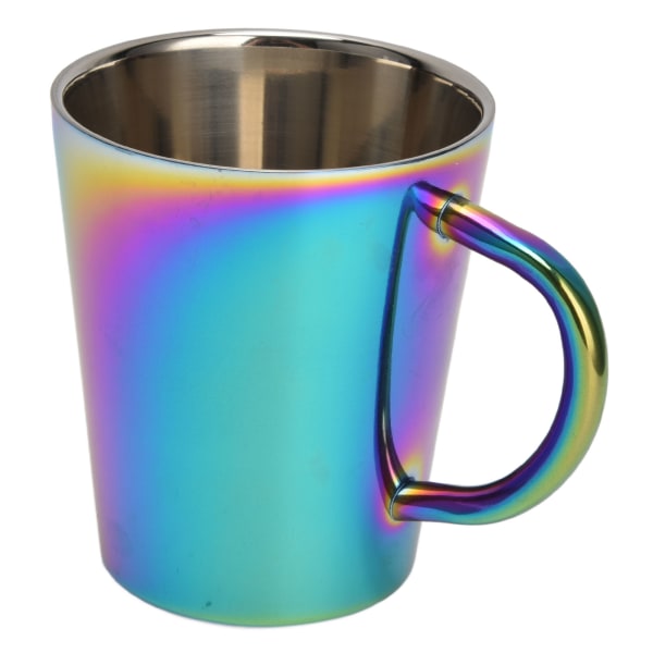 300ml Rustfrit Stål Kaffe Kop med Håndtag Farverig Isoleret Kaffe Kande Dobbelt Lag Vand Kop