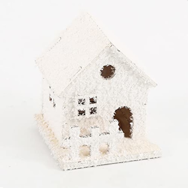 3st Christmas Village Snowy Scene, Christmas Village House White, Christmas Ornaments Light white