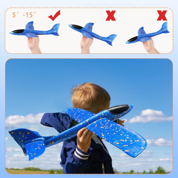 Stora leksaksflygplan skum glider flygplan kastar segelflygplan blue