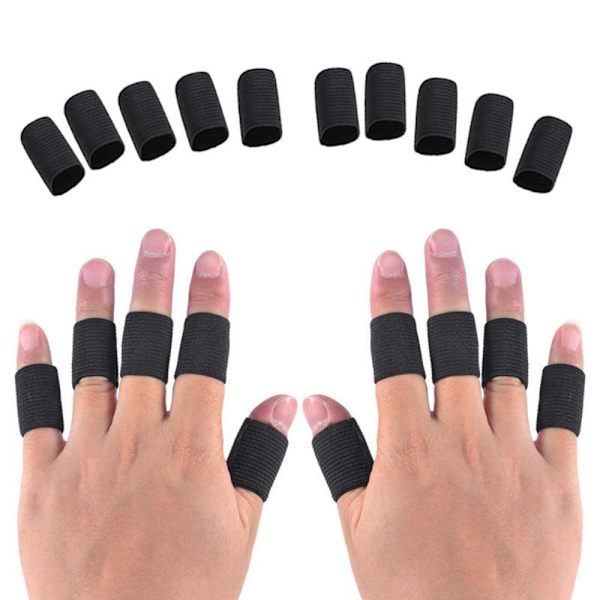 Beskyttende Glat Fingerstøtte/Fingersleeve Sort