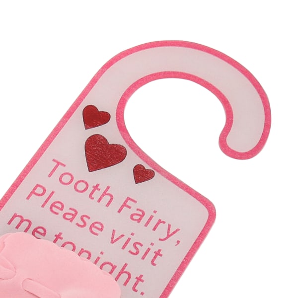 Tooth Fairy Dörrhängare Söt akryl Tooth Fairy Pengahållare för förlorade tänder Barn Pojkar Flicka Rosa