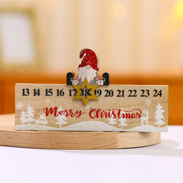 Julkalender Ornament Dekorativa Tillbehör Kreativa Äldre Julafton Nedräkningskalender Sitting Elderly Calendar