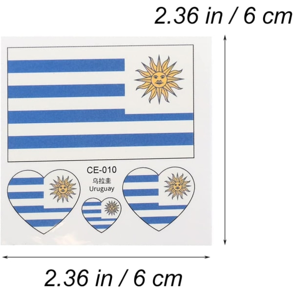 12 stk. VM 2022 Land Flag Match Stickers