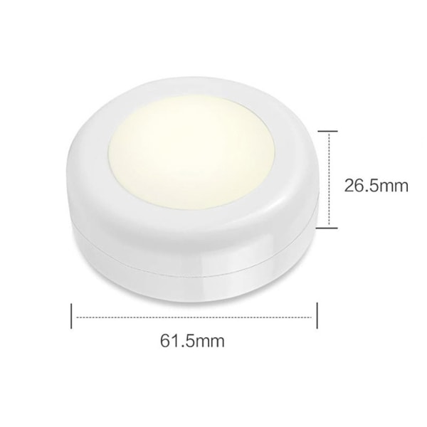 Kreativ 16-färgs LED-press Liten nattlampa Fast Strobe Atmosphere Night Light White 16-Color Single Lamp