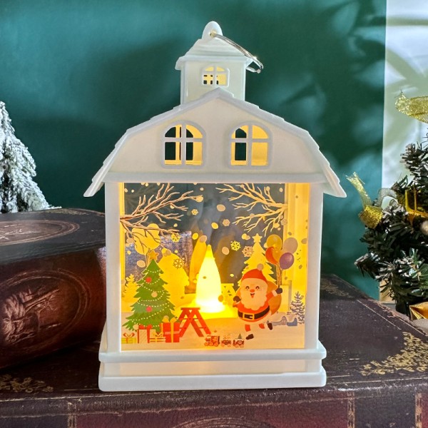 Julepynt Retro Bærbar Liten Nattelampe LED-pynt Juletrepynt Bronze-Elk