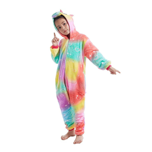 Flanelipuku, paksuuntunut miehille ja naisille, lasten eläimet, oravat, piirretty haalari yöasu, kotivaatteet, Stitch-lepakot Colorful Dyeing Tianma 100cm