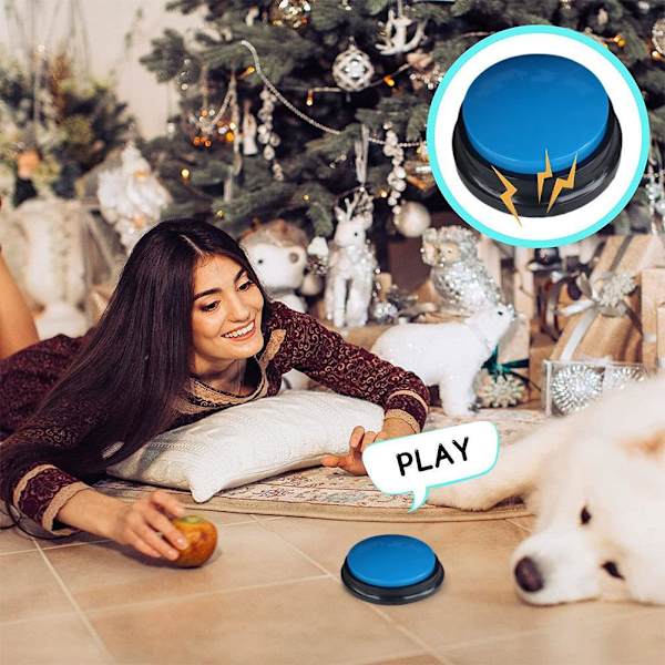 Pratande Husdjursknappar med Inspelad Röst för Hundträning