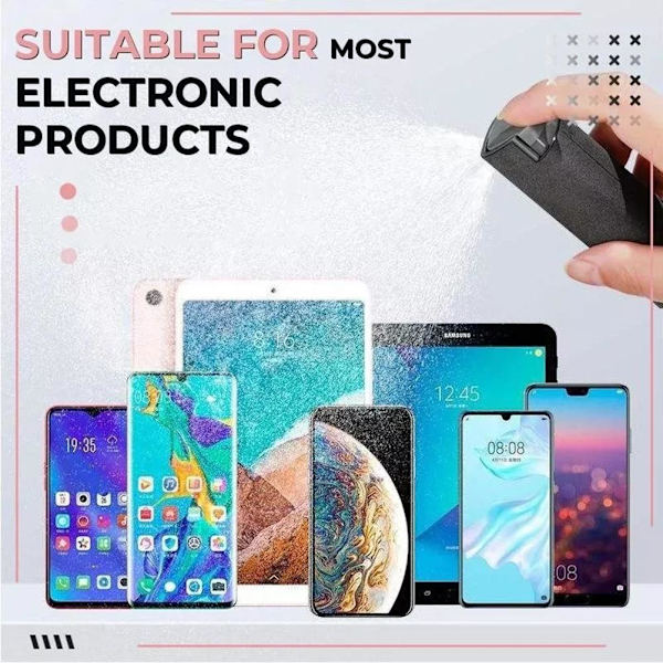 Touchscreen Mist Cleaner Skærrenser Laptop Skærrenser 3 i 1 Multifunktionel Rensning til Telefoner Laptop og Tablet Skærme