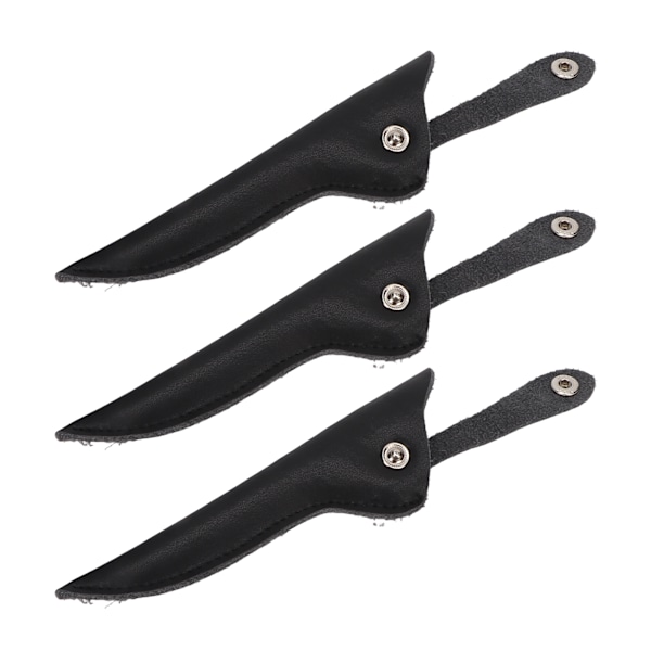 3-pack Frisör Saxpåse Minimalistisk Konstläder Barberare Hårklippningssax Väska för Frisörsalong Skönhetssalong