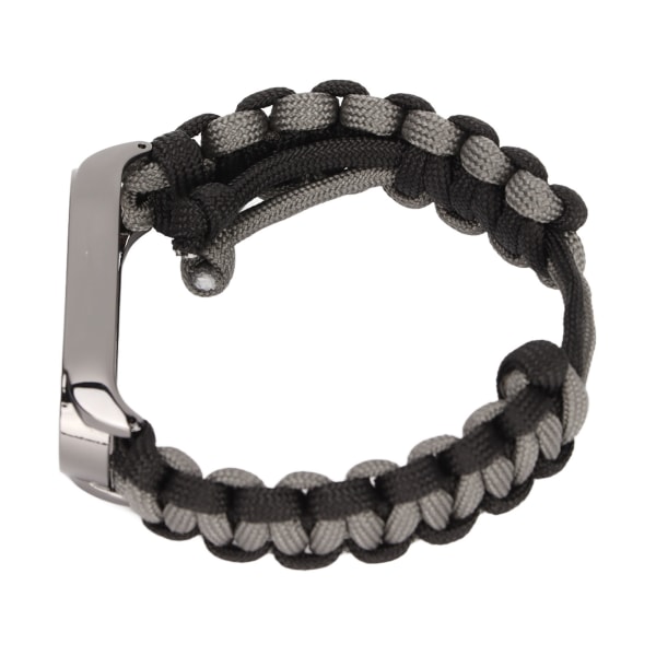 Armbåndsrem i snor for Xiaomi Mi Band 6/5 NFC Klokker Justerbar Utbyttbar Armbånd Svart Grå