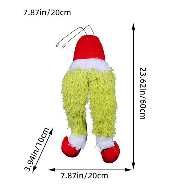 Grinch Plyschleksak Grinch Grön Päls Monster Dockleksak Docka Jul Grön Monster Plyschleksak Grinch Hand