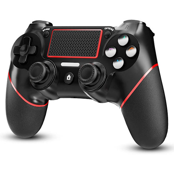 PS4 Trådlös Bluetooth-kontroll för spel Black red