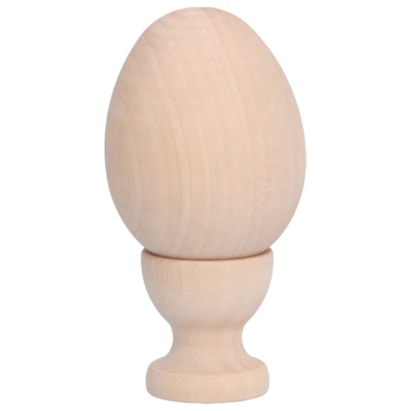 Umalt trepåskeegg - Kunstig egg med eggkoppholder for DIY-dekorering, håndverksegg, ellipse