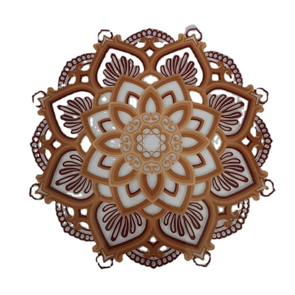 Atmosphere Night Light Kreativ Mandala Dekoration Til Yoga Room Soveværelse Lotus Three-Dimensional