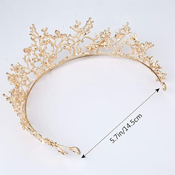 Czemo Bröllop tiara i roséguld, krona