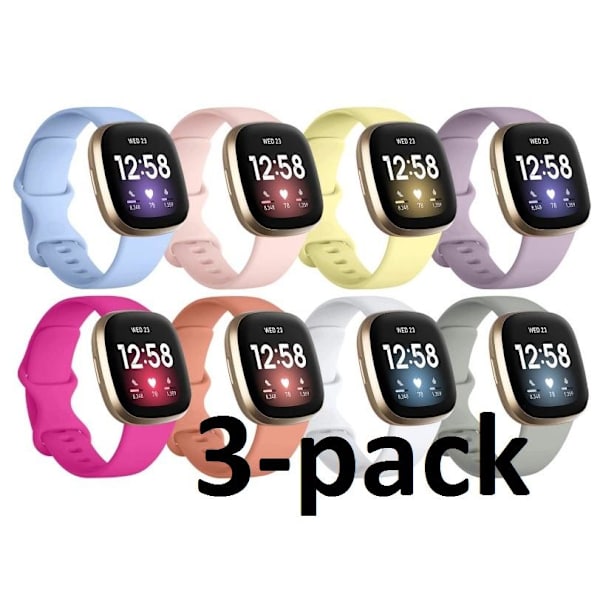 3-pak FitBit Versa 3 / Sense Armbånd