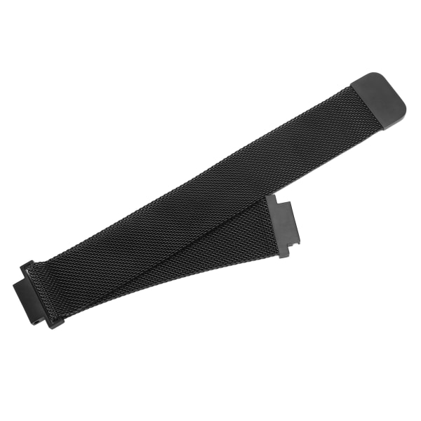 15mm Smartklokke Armbånd Rem Rustfritt Stål Magnetisk Spenne med Lug Linker for Amazfit 2 A1807 Svart