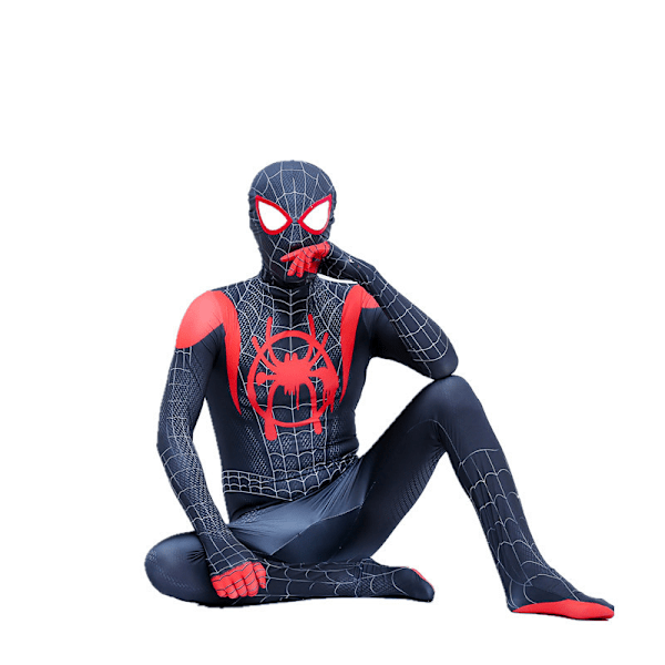 Halloween Spider-Man-dräkt för barn, cosplay-kostym, liten svart Spider Miles hjältekostym Deadpool C 170cm